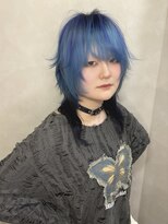 ジル(JiLL.)&nbsp;ブルーデザインミディアムウルフ