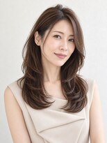 チャチャブラン アミー(cha-cha Blanc Amie)&nbsp;前髪なしの流れる顔周りレイヤー
