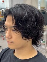 レタッチ バイ フィフス 銀座(RETOUCH by fifth)&nbsp;銀座メンズパーマシャドウパーマシースルーマッシュウルフゆるめ