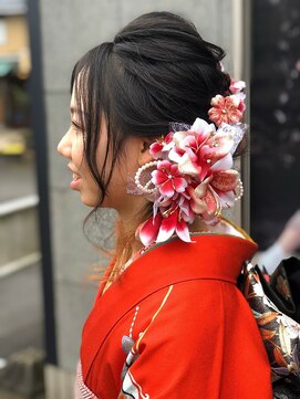 美容室 びゃんびゃん 社店 成人式スタイル