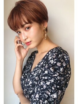 レセ 南柏店(Laissez) ピンクブラウン　ベリーショートスタイル　抜け感【レセ南柏店】