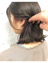 ヘアアトリエコモノ(hair l'atelier KoMoNo) 【1bleach】ピンクパープルピアスカラー×透明感グレージュ