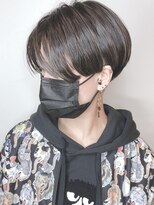 【モリオ原宿】ハンサムショート前髪なしセンターパート