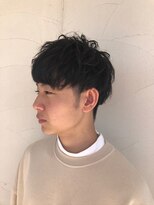 ニコ ヘアリラクゼーション(Nico hair relaxation)&nbsp;ナチュラルくせ毛風モテヘアツーブロックマッシュスタイル