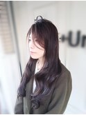 ゆるふわコテ巻きロング×アッシュグレー/亀戸/錦糸町