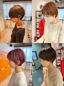 コワファーストナガサキシャンプーボーイ(COIFF1RST NAGASAKI SHAMPOO BOY) 大人可愛い20代30代40代黒髪前下がりショートボブ丸みショート◎