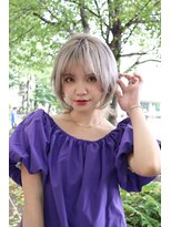 セシルヘアー なんば店(Cecil hair)&nbsp;シルバーショート/ミディアムウルフ/グレージュ