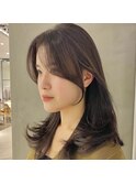 グレージュカラー/韓国風レイヤー/小顔カット/韓国風パーマ