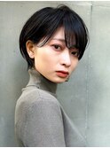 前髪ありショートボブ/ひし形ショート/30代40代50代/表参道