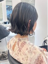 ランテルディ 渋谷(LANTERDIT)&nbsp;外ハネ ボブパーマ ブリーチなし アッシュオリーブ