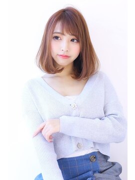 オーロ 西大寺店(ORO) ブラウンベージュのナチュラルボブ