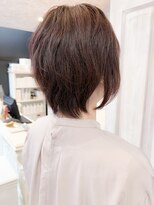 キャアリー(Caary)&nbsp;小顔補正立体カット福山市caary小顔ボブ　ショートヘア40代50代