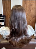 艶髪カラー/ミルクティーベージュ/ロング【cher西宮北口：MAYA】