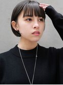 黒髪ボブ_束感ショート_丸みショートボブ