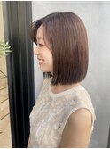大人ボブ×結べるボブ×前髪あり×透明感カラー×横浜