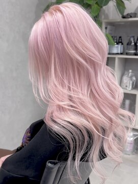 ロウル 渋谷(LOWRL) ペールピンク/ブリーチ/ダブルカラー