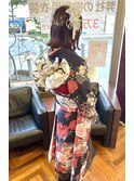 成人式スタイル切りっぱなしボブ
