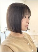 20代30代【ストレートボブ】ダークグレージュ