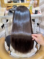 ロンドアベニール 北千住(Lond avenir)&nbsp;ブリーチなしチェリーブラウン髪質改善縮毛矯正酸性ストレート