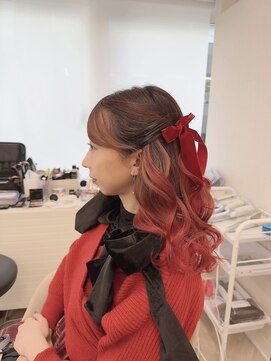 エメティ(Aimerty) フルメイクとハーフアップ♪