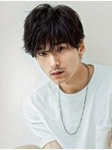 フェザーパーマ/ブルーブラック/スパイキーショート