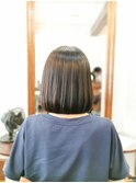 ミディアムボブ（髪質改善ストレートパーマ）