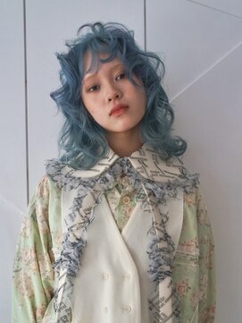 原宿/ウルフカット レイヤー デザインカラー ルーツカラー 