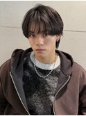 メンズカットパーマニュアンス毛流れフェザーシースルーマッシュ