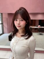 ボタン コロン 表参道 原宿(VOTAN COLON)&nbsp;ハッシュカット/韓国レイヤー/顔まわり/ブラウン/ベージュ/前髪