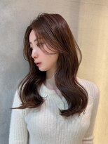 レーヴバイロンド 仙台(Reve by Lond) くびれレイヤーシースルーミルクブラウン髪質改善前髪カット仙台
