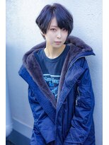 アマンドール(Aman D'or)&nbsp;前下がりマッシュショート×ダークブルーアッシュ