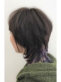 刈り上げセンターパートクラゲヘアーオリーブグレー38