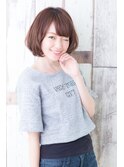 ショコラベージュ×ナチュラル小顔ボブ