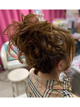 ハナココ 水戸店(hana Coco) パーティー編み込みアップ 結婚式 二次会 お呼ばれ 花嫁撮影水戸