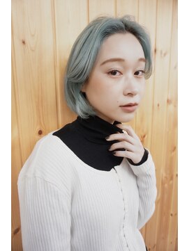 ブゾン(buZon) ＊【buZonブゾン】韓国タンバルモリボブ×グリーンヘア