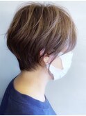 大人可愛い/くびれ×小顔補正立体カット/ショートボブ