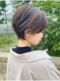 大人かわいい20代30代40代 ブルーグレージュ×インナーカラー