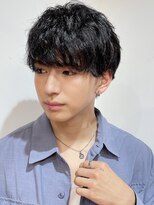 フイ 代々木(Hui) メンズ/アップバング/ツーブロックマッシュ/束感ショート/波巻き