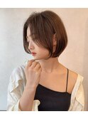 シースルーボブ/大人ヘア/大人美人ショートボブ