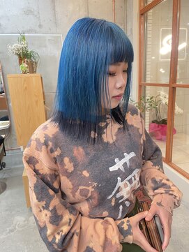 ノイ(noii) アクアブルー×裾カラー