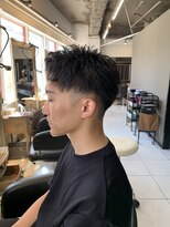 アイズ 海老名(AIZU)&nbsp;ラフショートアップバング骨格矯正カットフェードカット