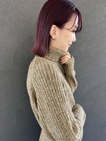 イロプラス 南田宮店(iro+) 【nobuyo】Bordeaux  color × ぷつっとbob