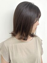フォーク FOLK 【FOLK】透明感グレージュ☆似合わせ外ハネミディアムボブ♪
