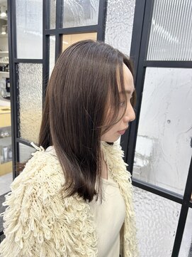 ディジョン(Dijon) 韓国顔まわりレイヤーカットグレージュオリーブベージュブラウン