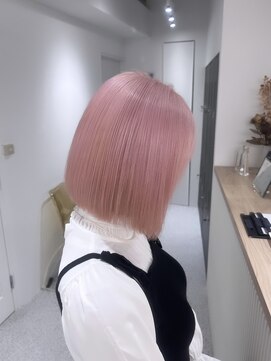 ペレ 渋谷(PELE) 切りっぱなしボブ/エアリーロング/美髪/ピンクブラウン/渋谷