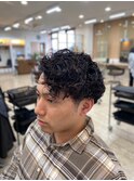 スパイラル無造作パーマ