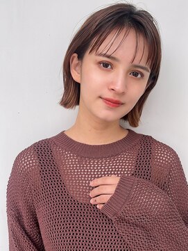 ラフ フロム ガーデン(Laf from GARDEN) ショートヘア/シアーカラー/ダークアッシュ/韓国風/縮毛矯正