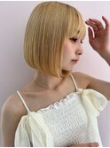 10代20代人気/ラインが綺麗に見えるハイトーンボブ