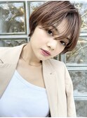 大人ショートヘア/まるみショート/ショートボブ/駒沢大学