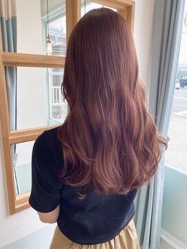 アミトヘアアンドサロン(amito hair&salon) コーラルピンク/ゆれるロングレイヤー